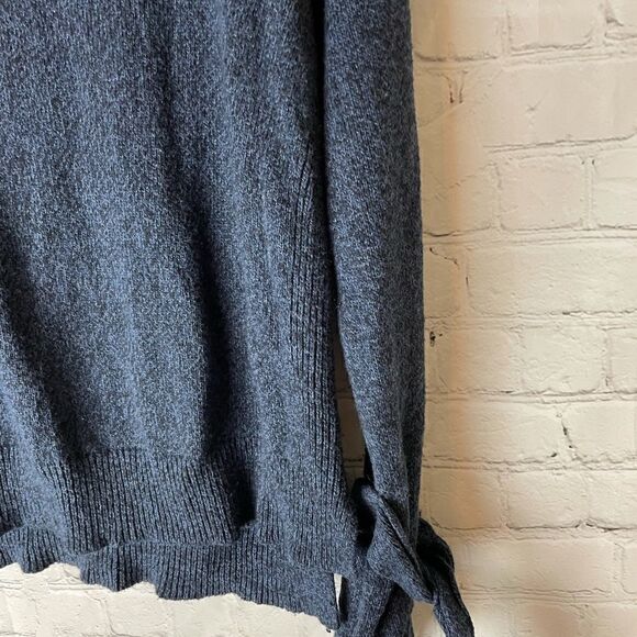 Madewell Tie-Cuff Pullover Sweater Small Blue/Gray - Picture 9 of 12